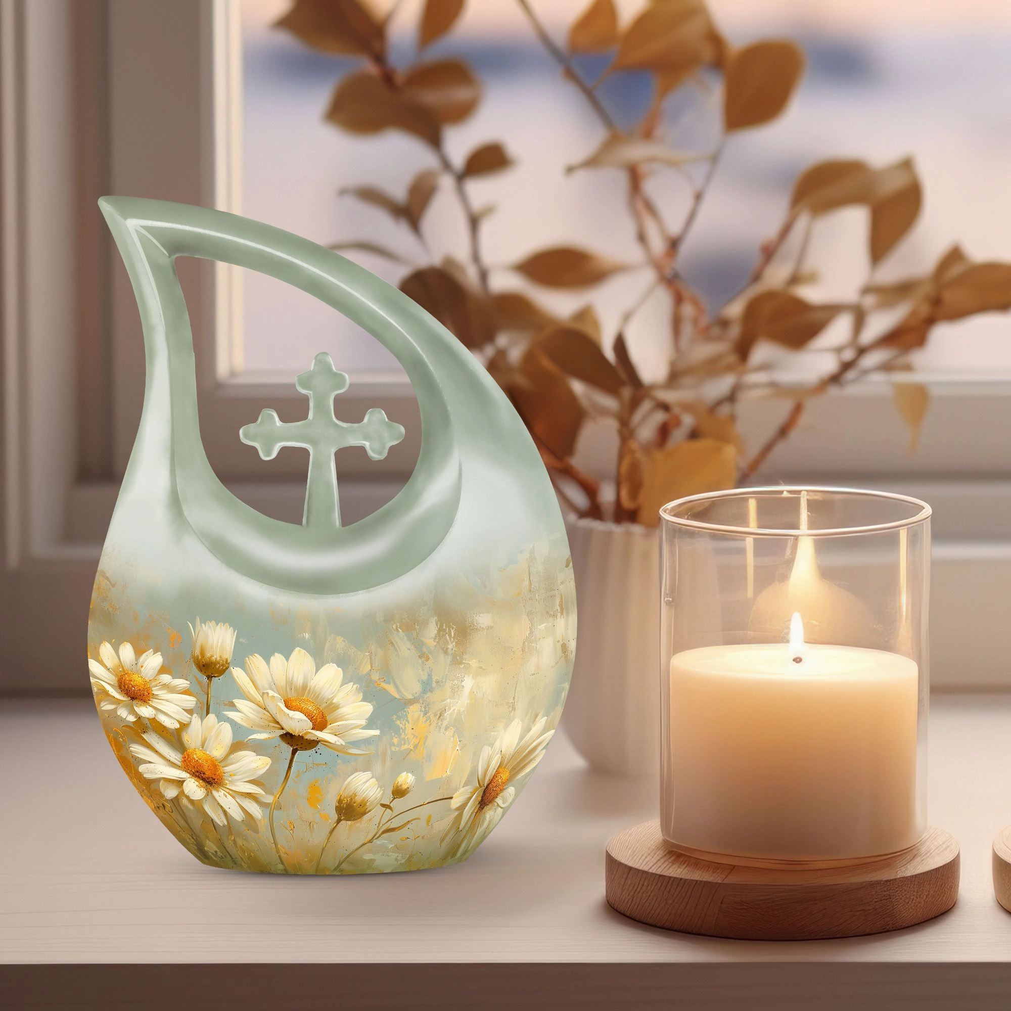 Dance Of Daisies - Memorial Urn for Cherished Remembrance