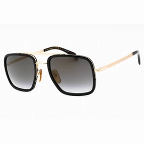 David Beckham Men's Sunglasses - Gold Black Navigator Full Rim | DB 7002/S 0RHL FQ