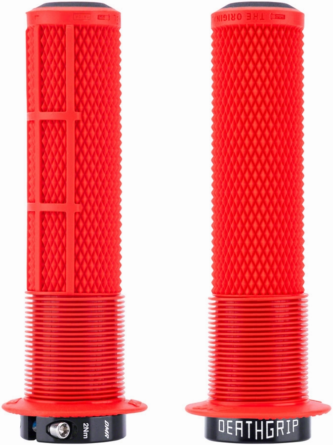 DMR DeathGrip 2 Flanged Grips - Thick Lock-On Red