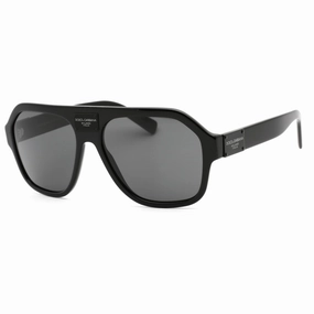 Dolce & Gabbana Men's Sunglasses - Black Aviator Shape Full Rim Frame | 0DG4433 501/87