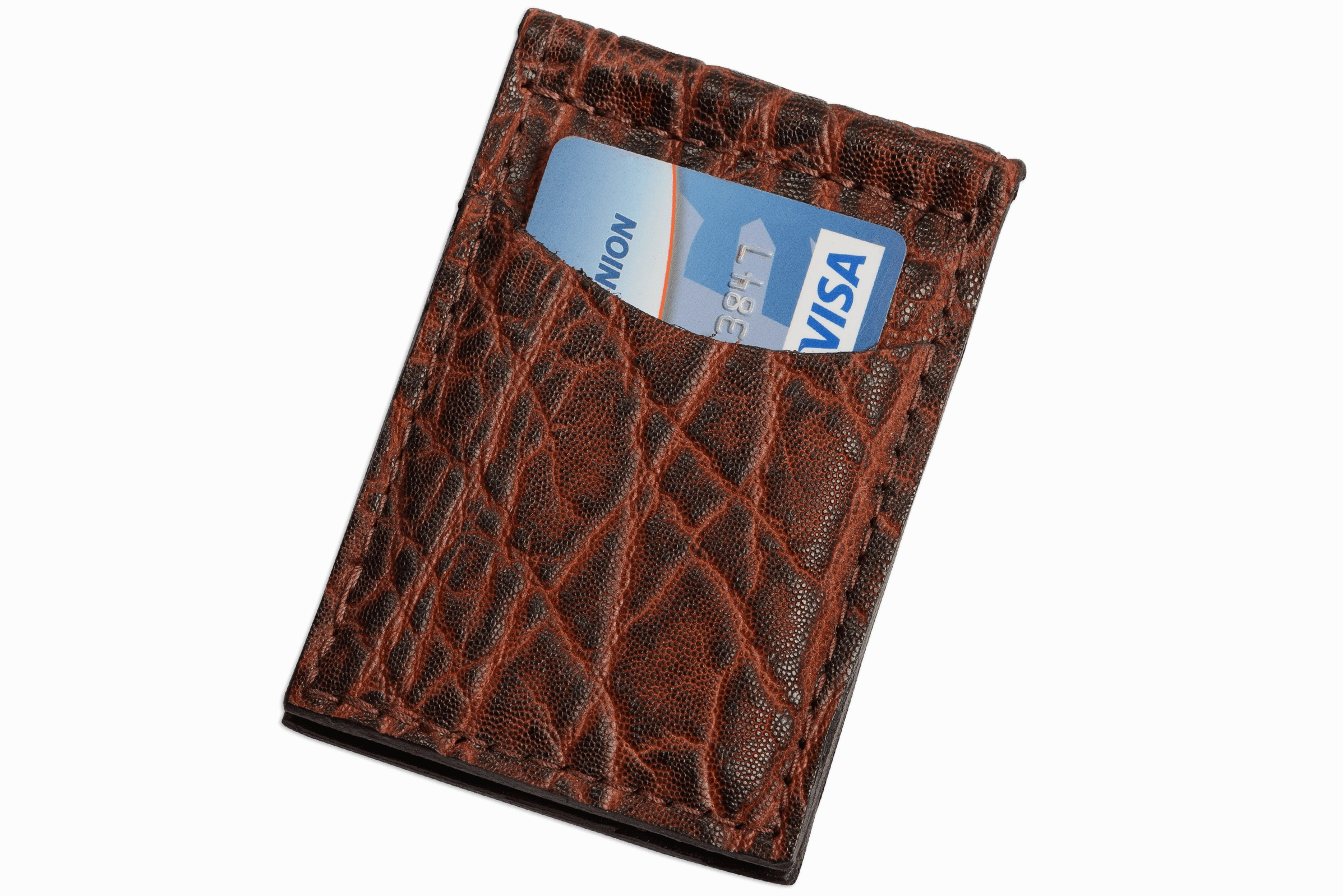 Dragon Fire Elephant Bifold Slim Profile Wallet With Money Clip