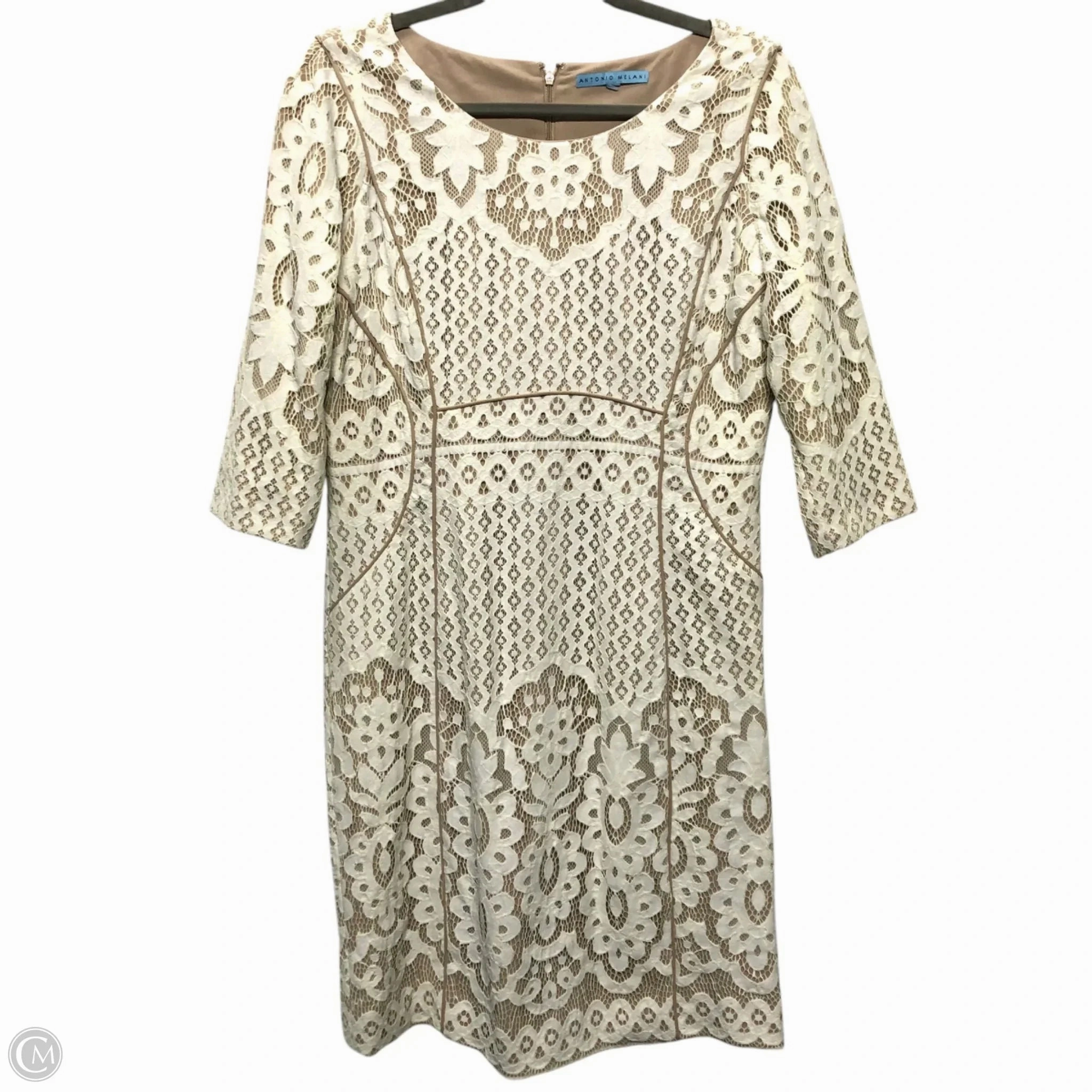 Dress Party Midi By Antonio Melani In Cream, Size: M