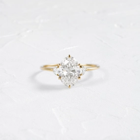 Duet Ring, 1.80ct. Natural Oval Cut