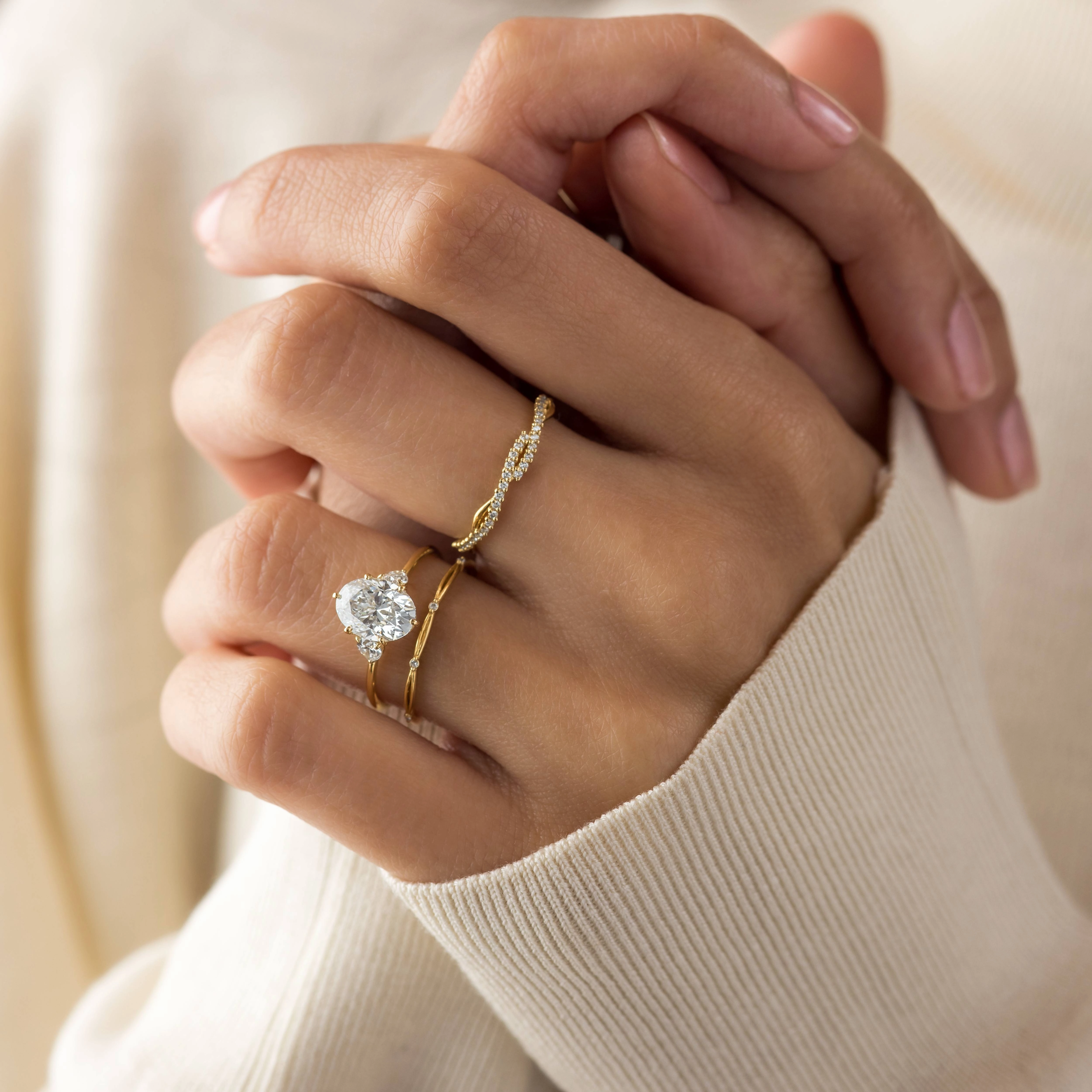 Duet Ring, 1.80ct. Natural Oval Cut
