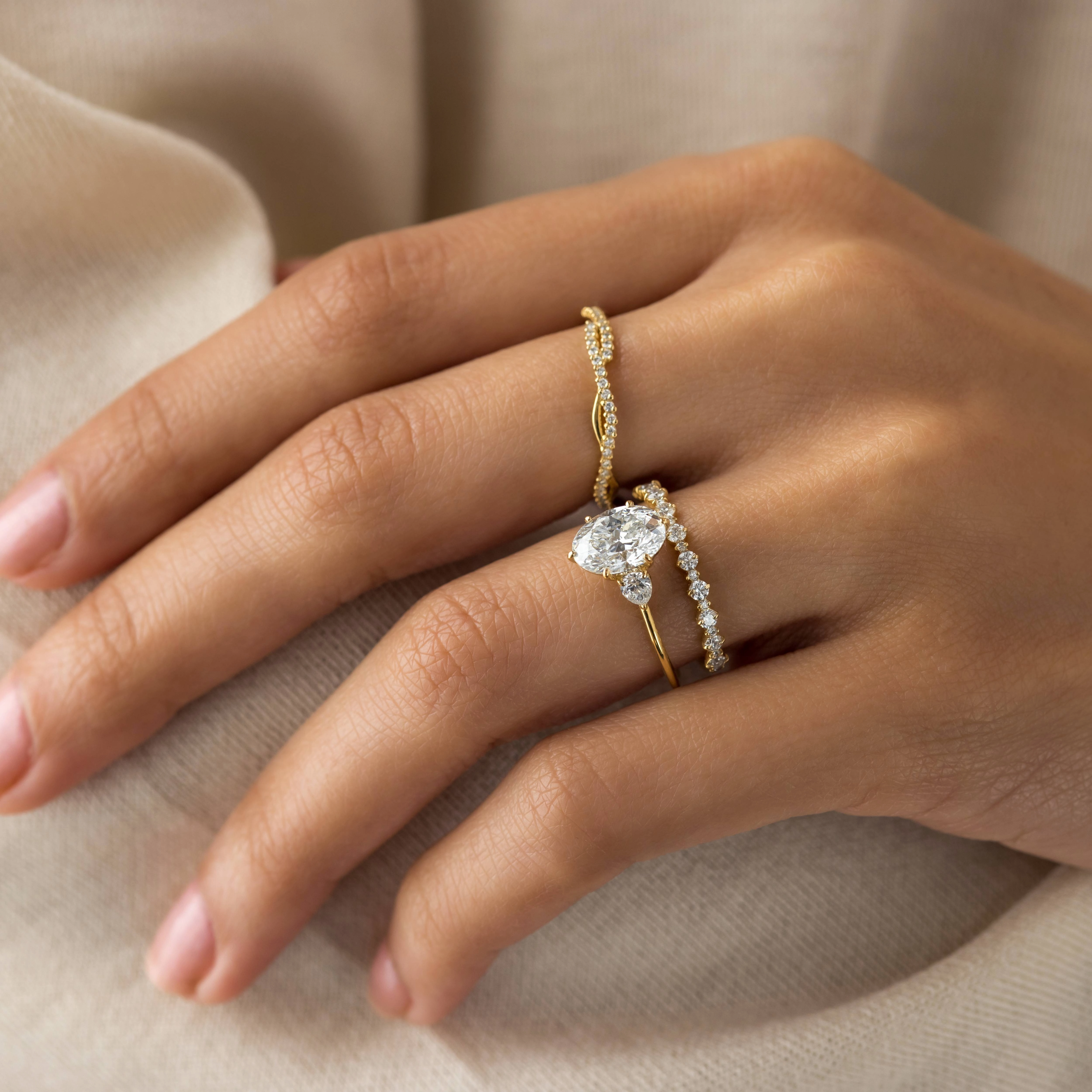Duet Ring, 1.80ct. Natural Oval Cut