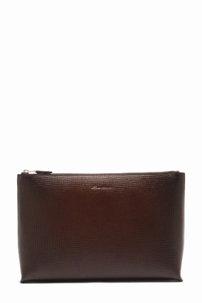 Embossed Leather Pouch