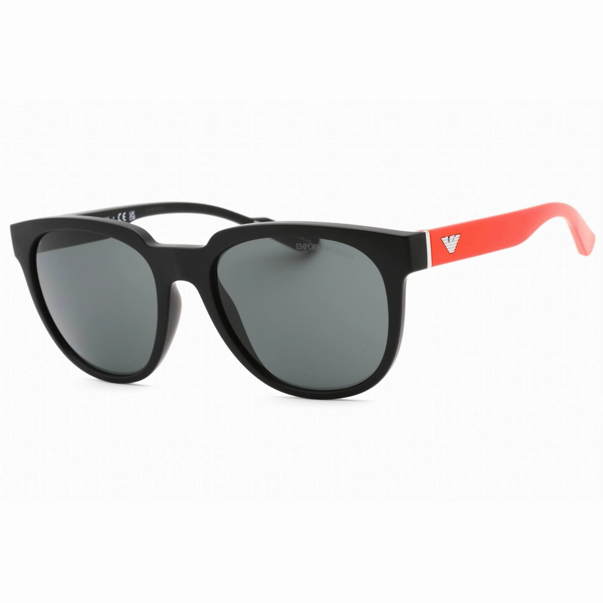 Emporio Armani Men's Sunglasses - Matte Black Plastic Oval Frame | 0EA4205 500187