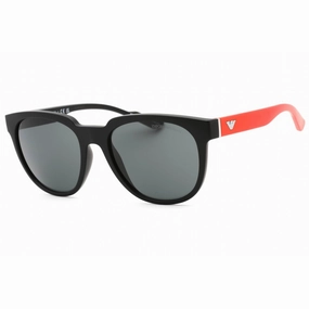 Emporio Armani Men's Sunglasses - Matte Black Plastic Oval Frame | 0EA4205 500187
