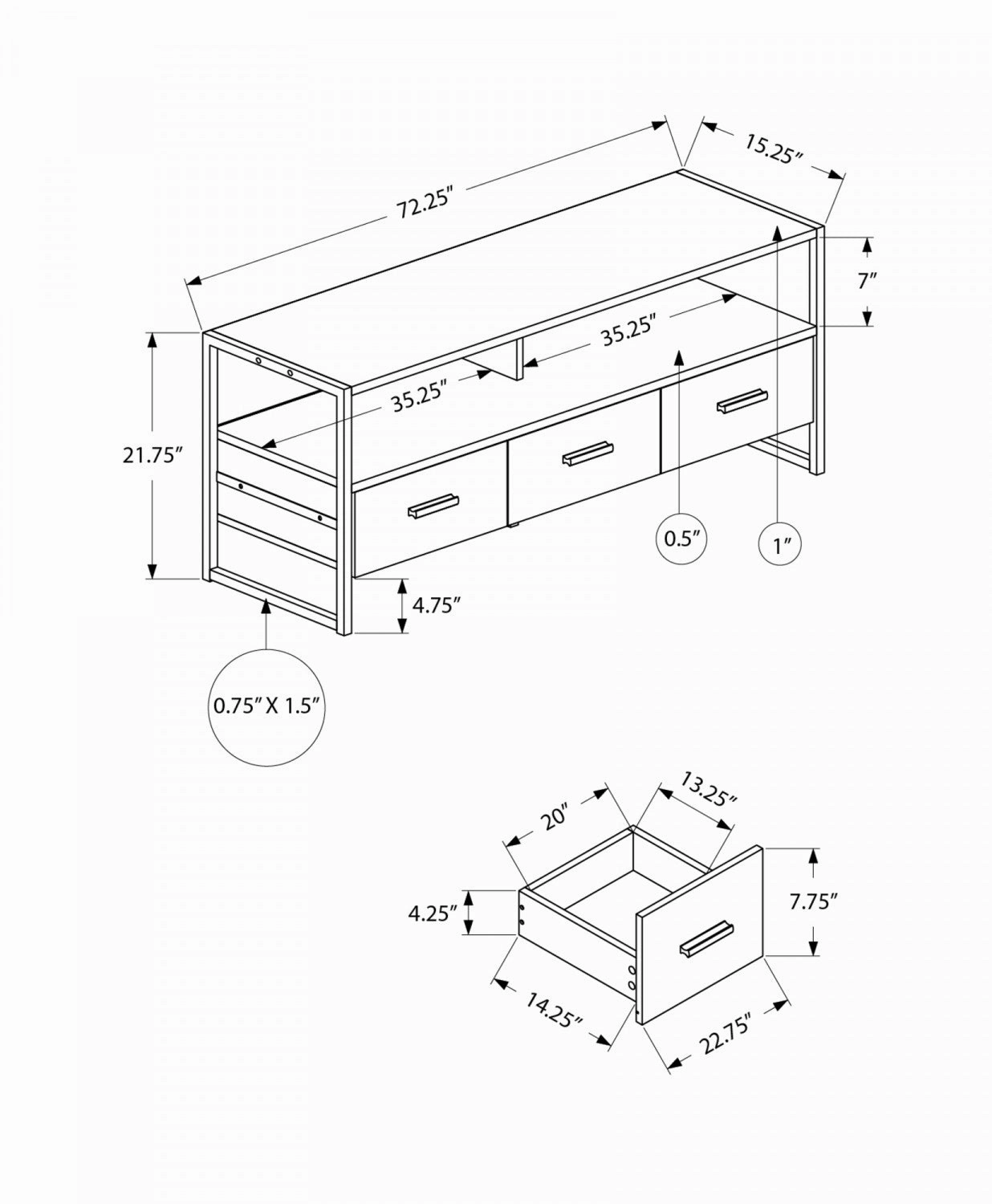 Encore TV Stand - Black