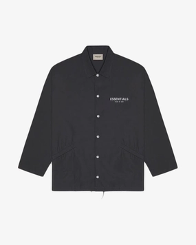 FOG ESSENTIALS SS20 REFLECTIVE LOGO SOUVENIR BLACK COACH JACKET SMALL