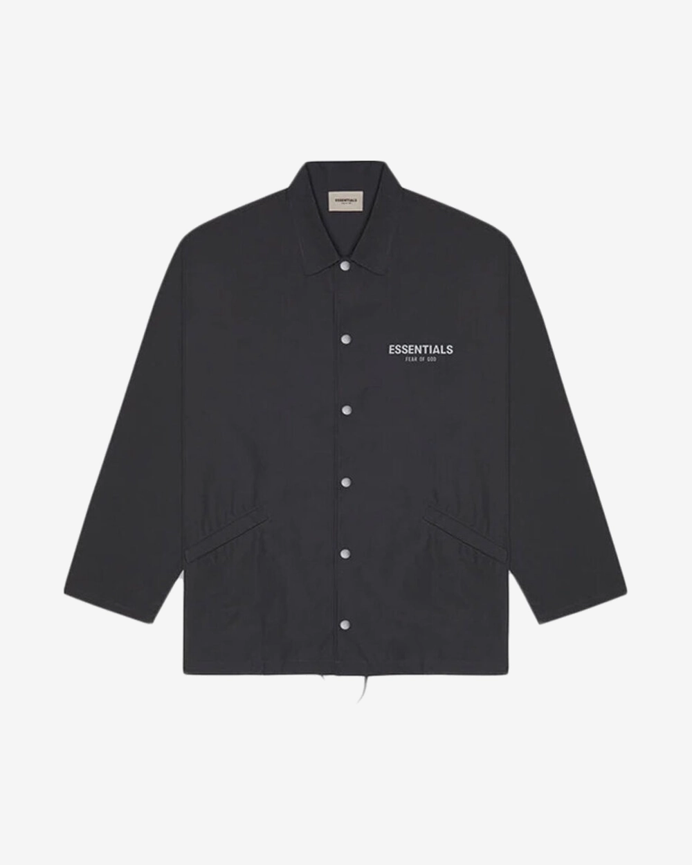 FOG ESSENTIALS SS20 REFLECTIVE LOGO SOUVENIR BLACK COACH JACKET SMALL