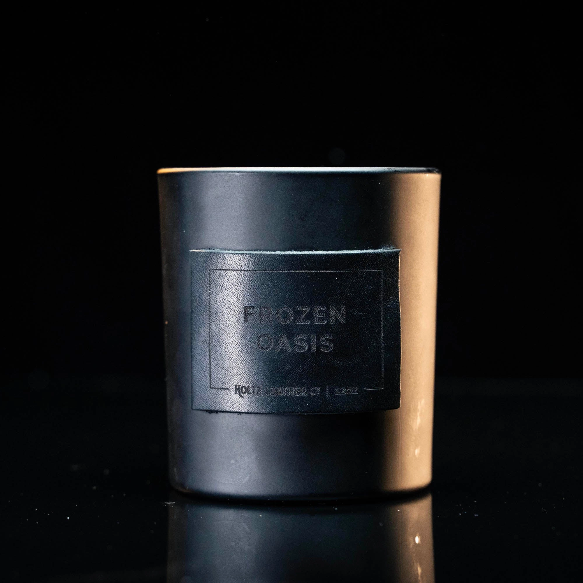 Frozen Oasis - Smolder Luxe Masculine Scented Leather Patch Candle