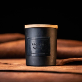 Frozen Oasis - Smolder Luxe Masculine Scented Leather Patch Candle
