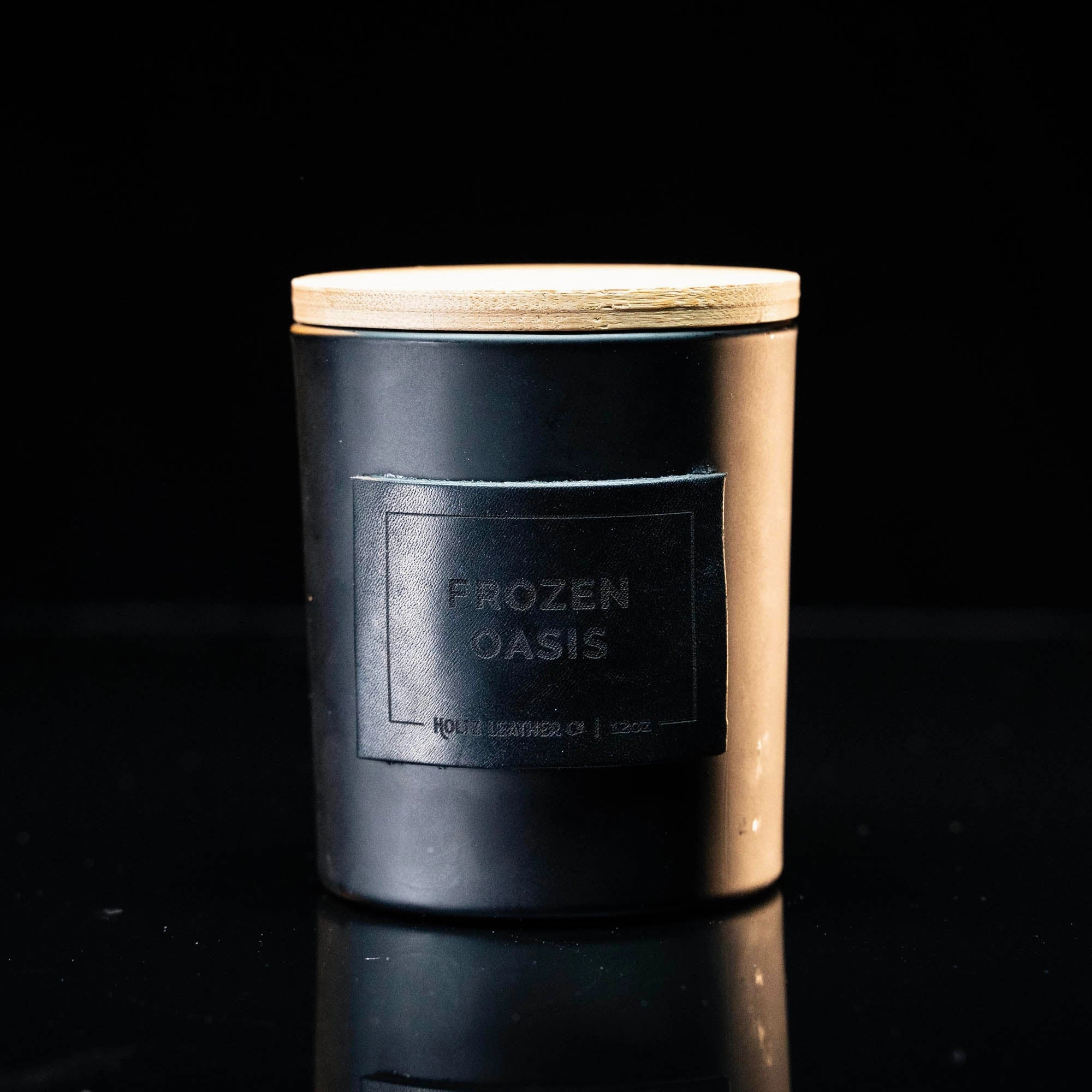 Frozen Oasis - Smolder Luxe Masculine Scented Leather Patch Candle