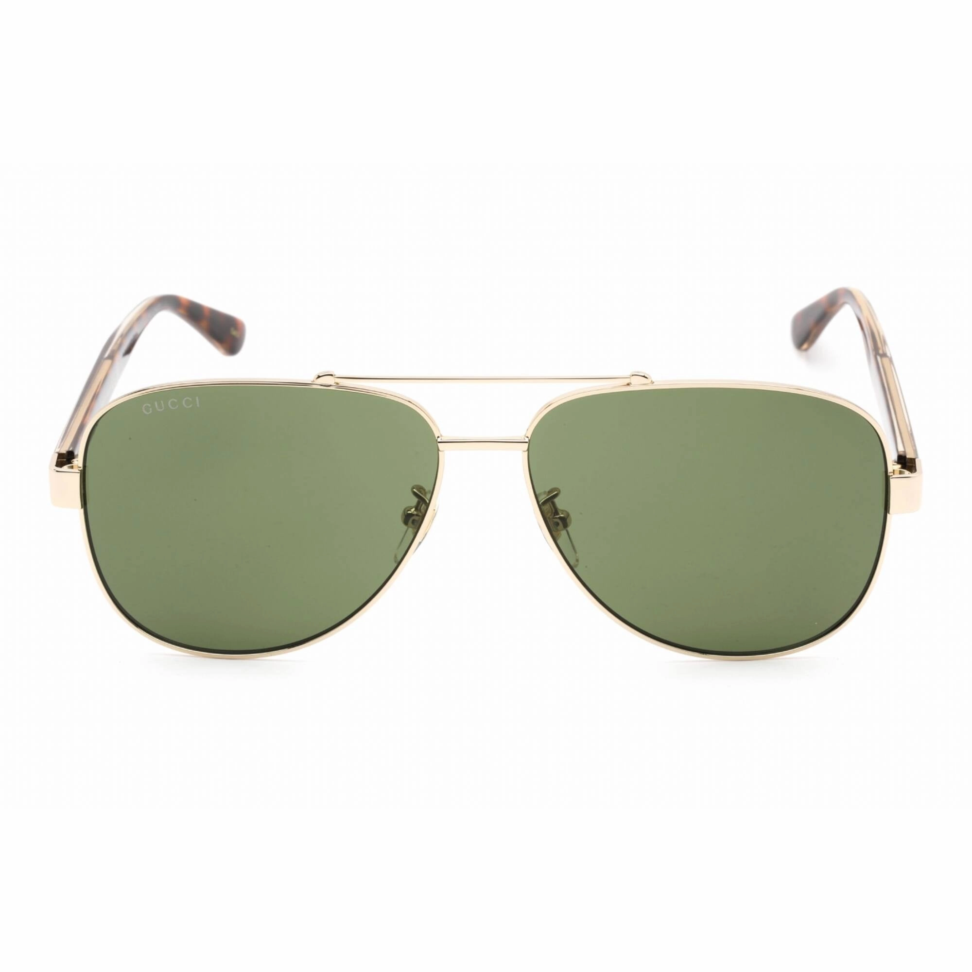 Gucci Men's Sunglasses - Gold Metal Full Rim Frame Green Lens | GG0528S 009