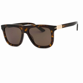Gucci Men's Sunglasses - Havana Square Full Rim Plastic Frame Brown Lens | GG1502S 002