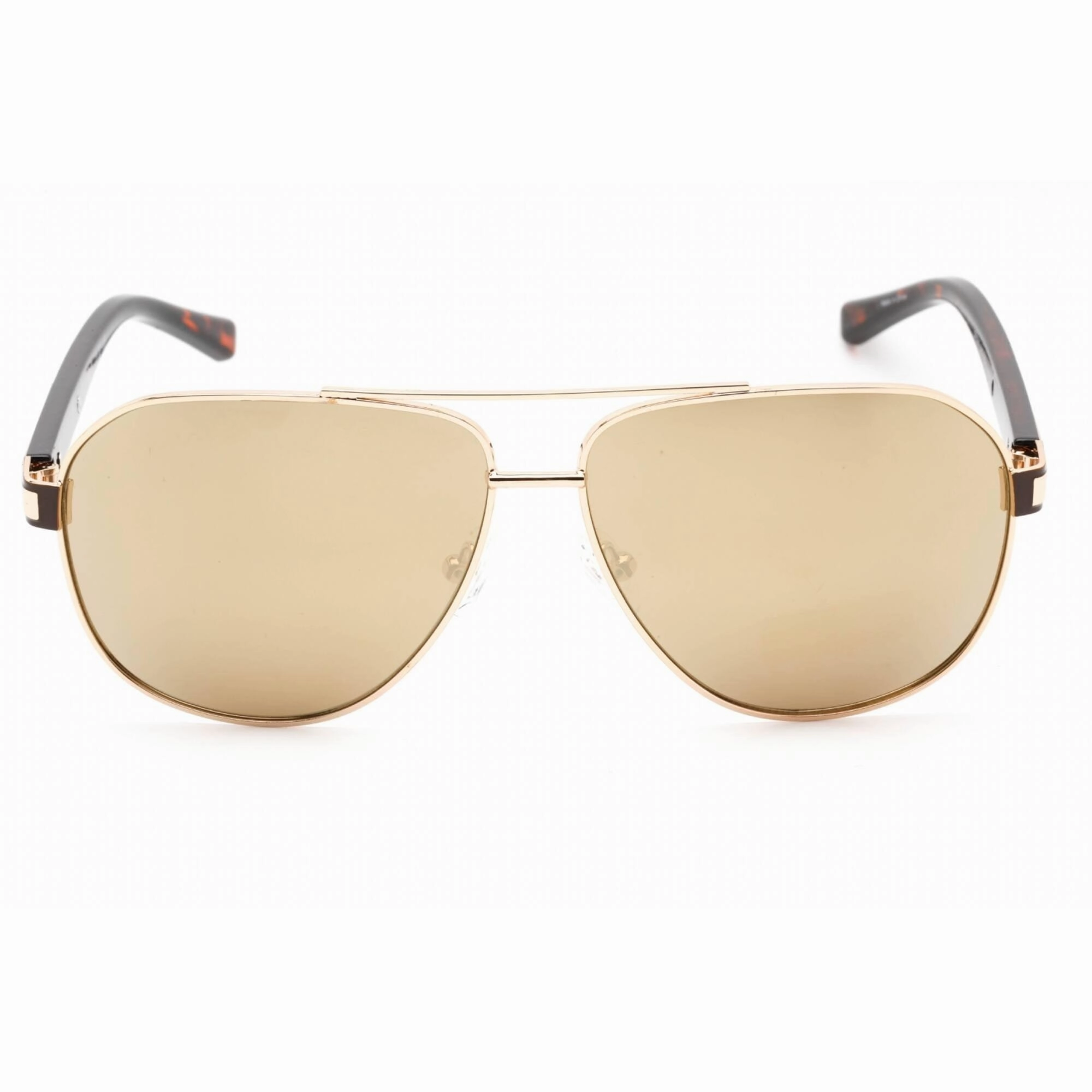 Guess Factory Men's Sunglasses - Gold Aviator Frame Brown Mirror Lens | GF0247 32G