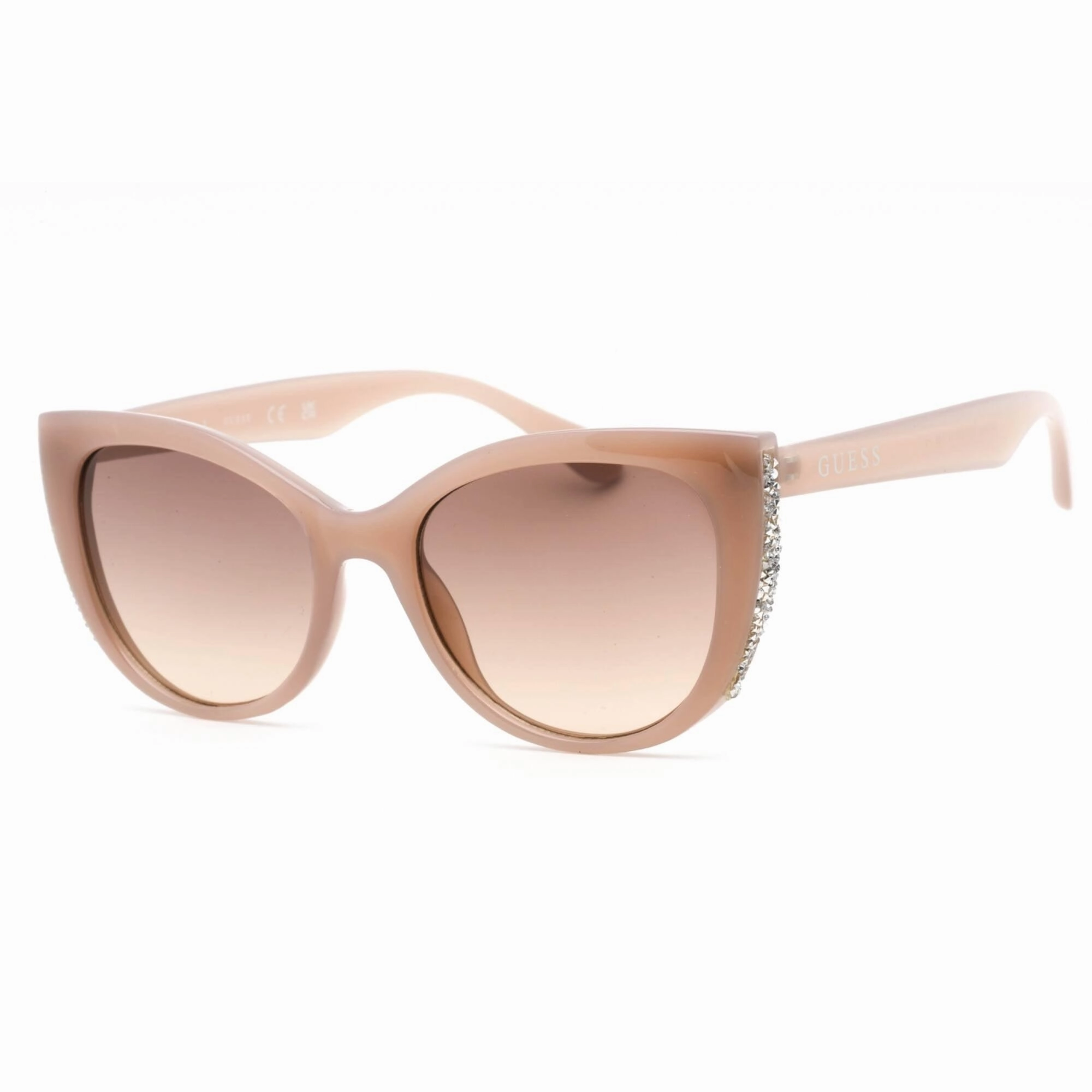 Guess Factory Women's Sunglasses - Shiny Beige Frame Gradient Brown Lens | GF0422 57F