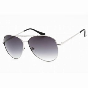 Guess Factory Women's Sunglasses - Silver Aviator Metal Frame Grey Lens | GF0399 01B