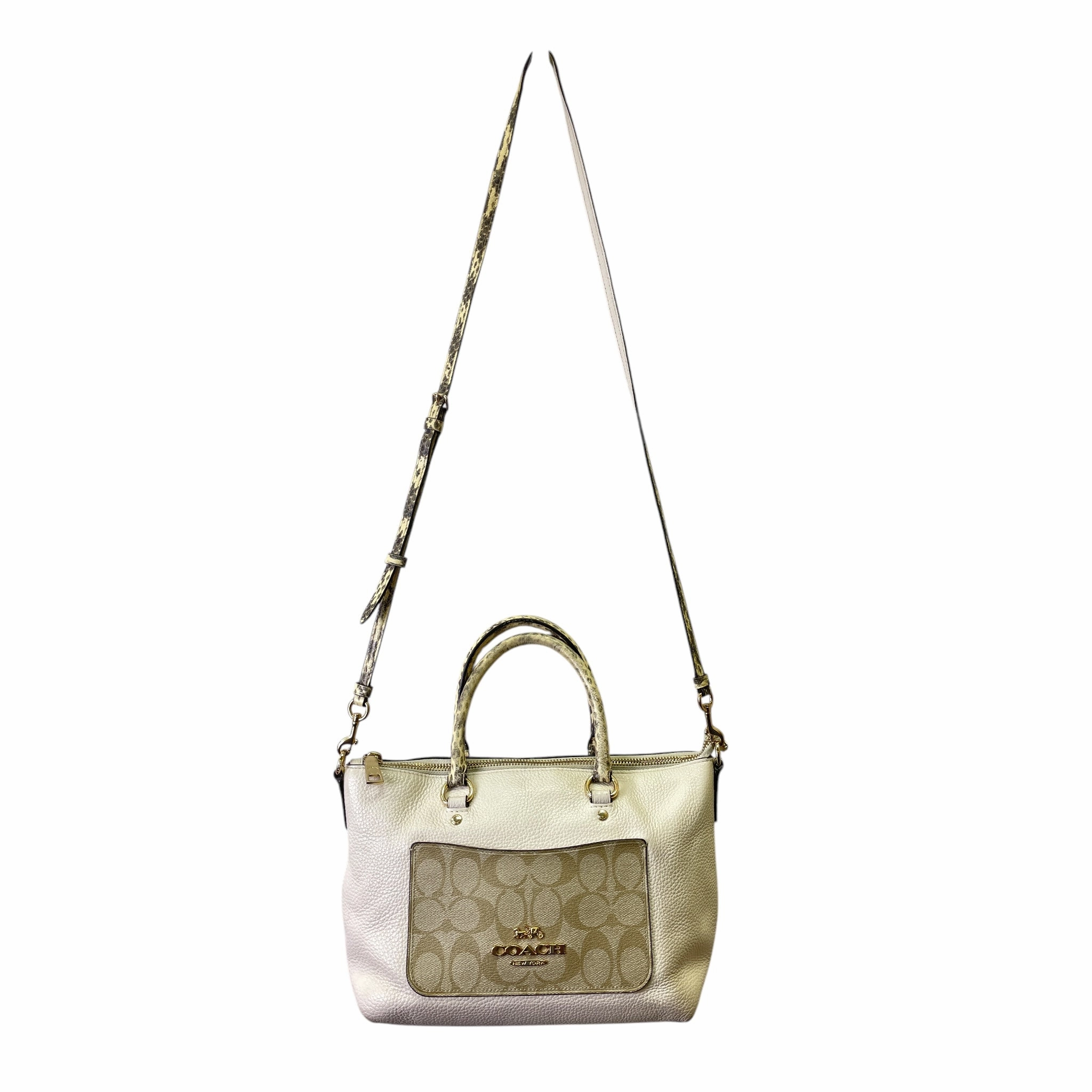 HANDBAG DESIGNER by COACH In CREAM, Size: SMALL