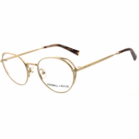 Kendall   Kylie Women's Eyeglasses - Classic Gold Frame Demo Lens | KKO142 HELENA 770