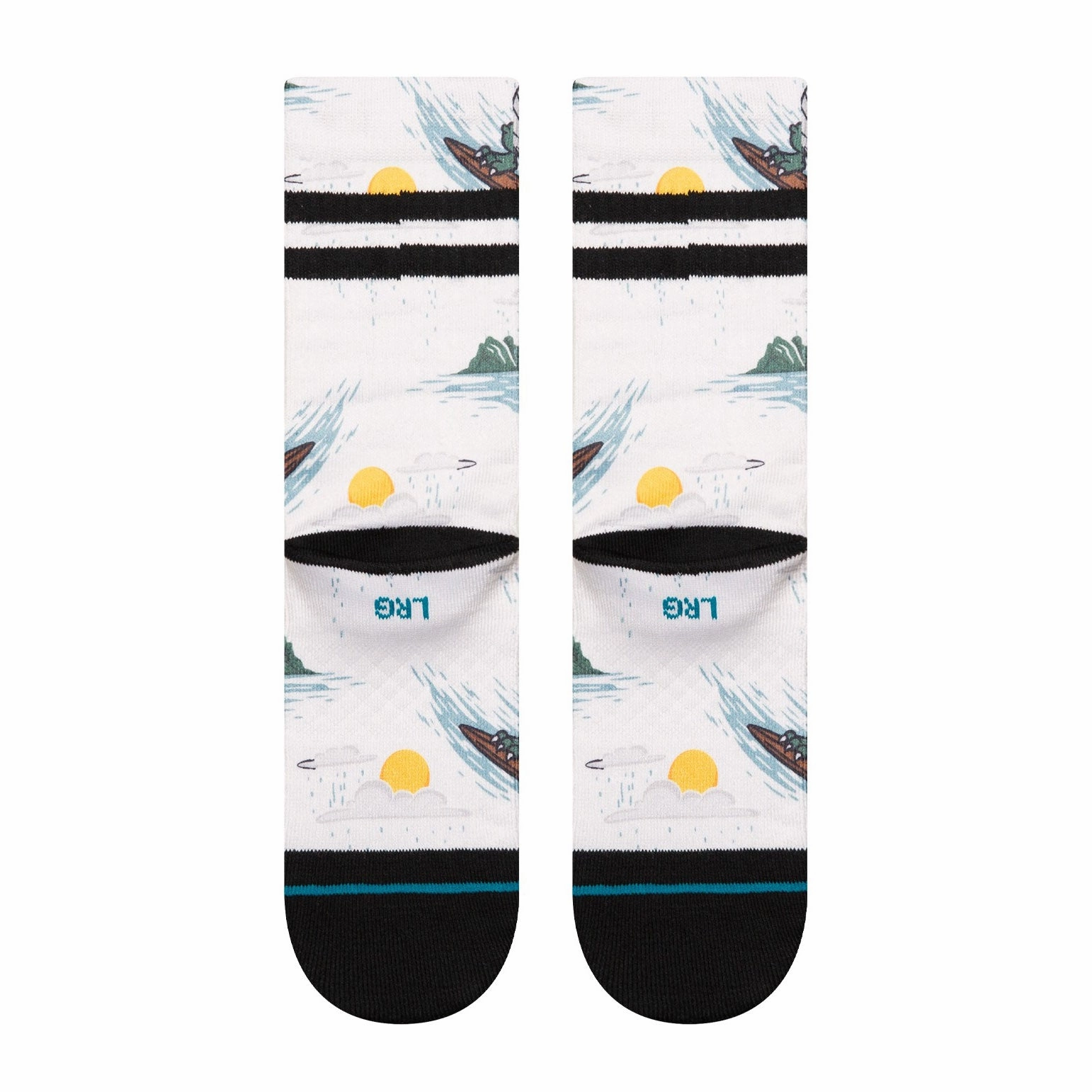 Kids' Crew Socks - Party Wave Crew - Off White