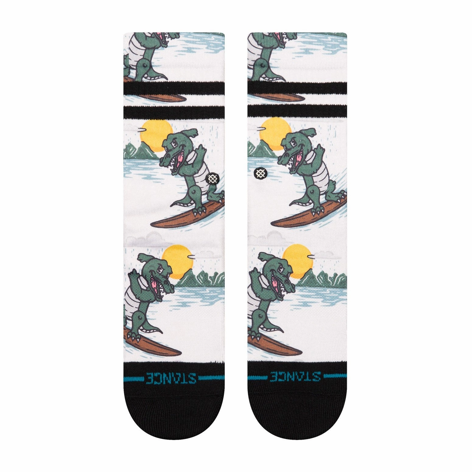 Kids' Crew Socks - Party Wave Crew - Off White