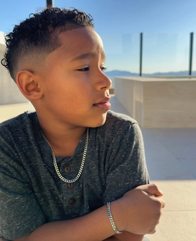 Kids' Cuban Necklace & Bracelet Set