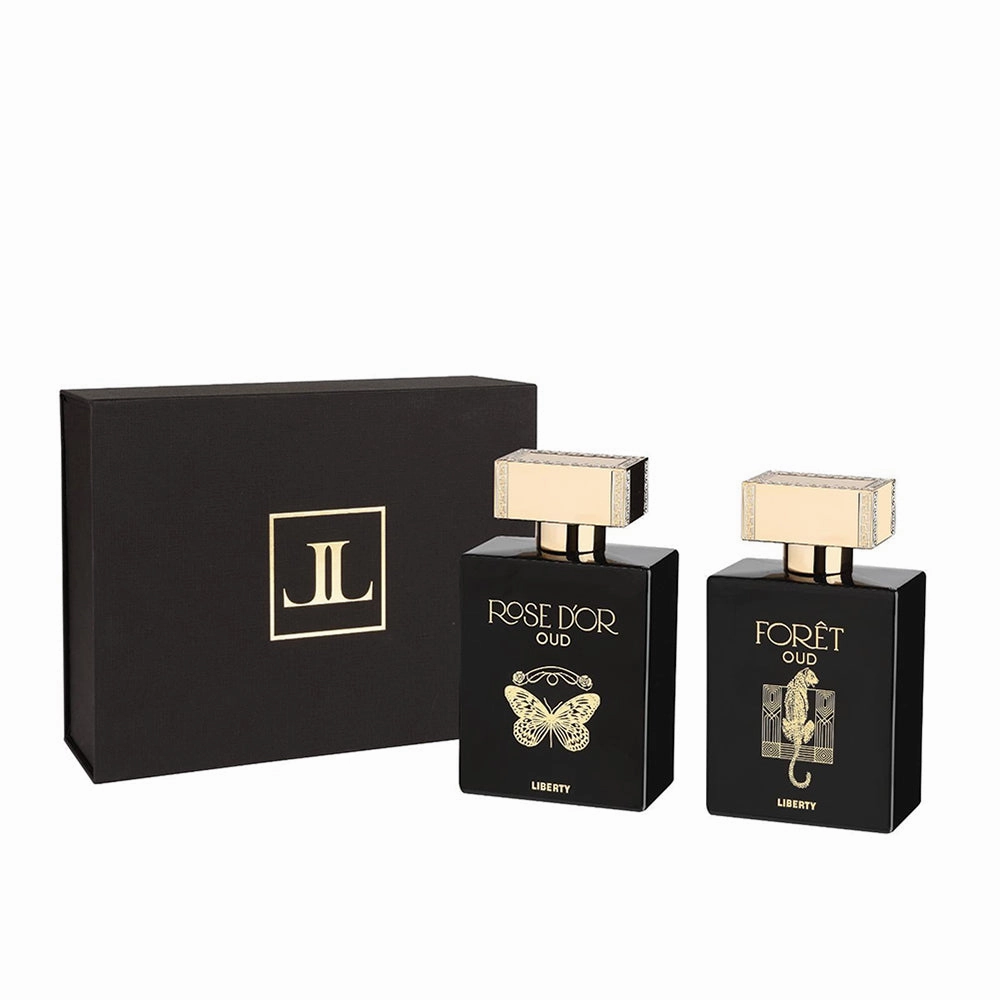 Liberty Luxury Foret & Rose Dyor Oud Perfume for Men Combo, Eau De Parfum (EDP) Spray, 100ml/3.4 Oz, Long Lasting Smell Pack of 2 (100ml each)