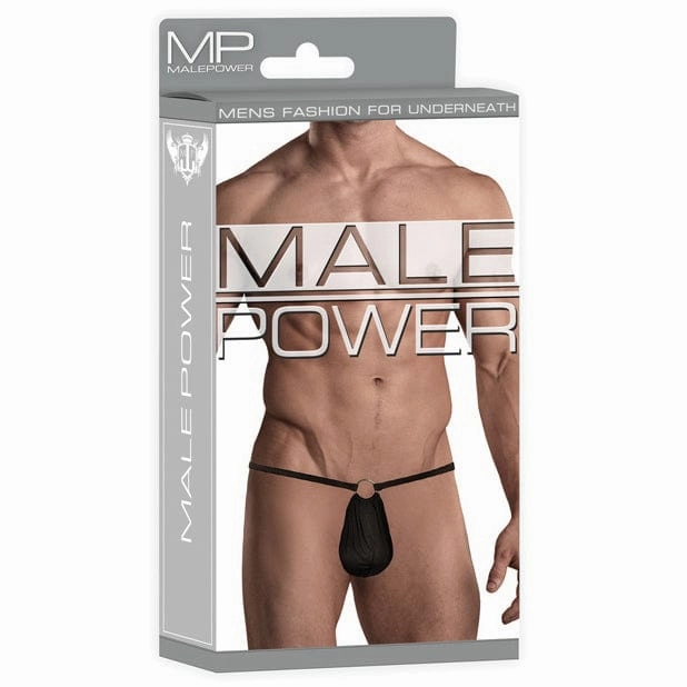 Male Power - G String with Front Ring Underwear O/S (Black)