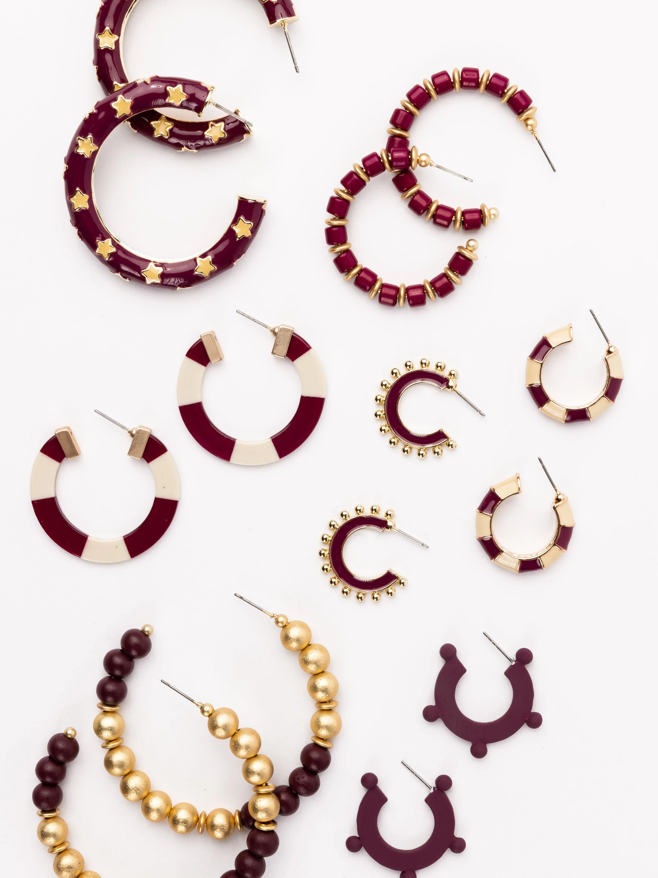 Melody Earrings | Garnet   Gold