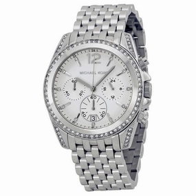 Michael Kors Pressley Chronograph White Dial Stainless Steel Women's Watch MK5834