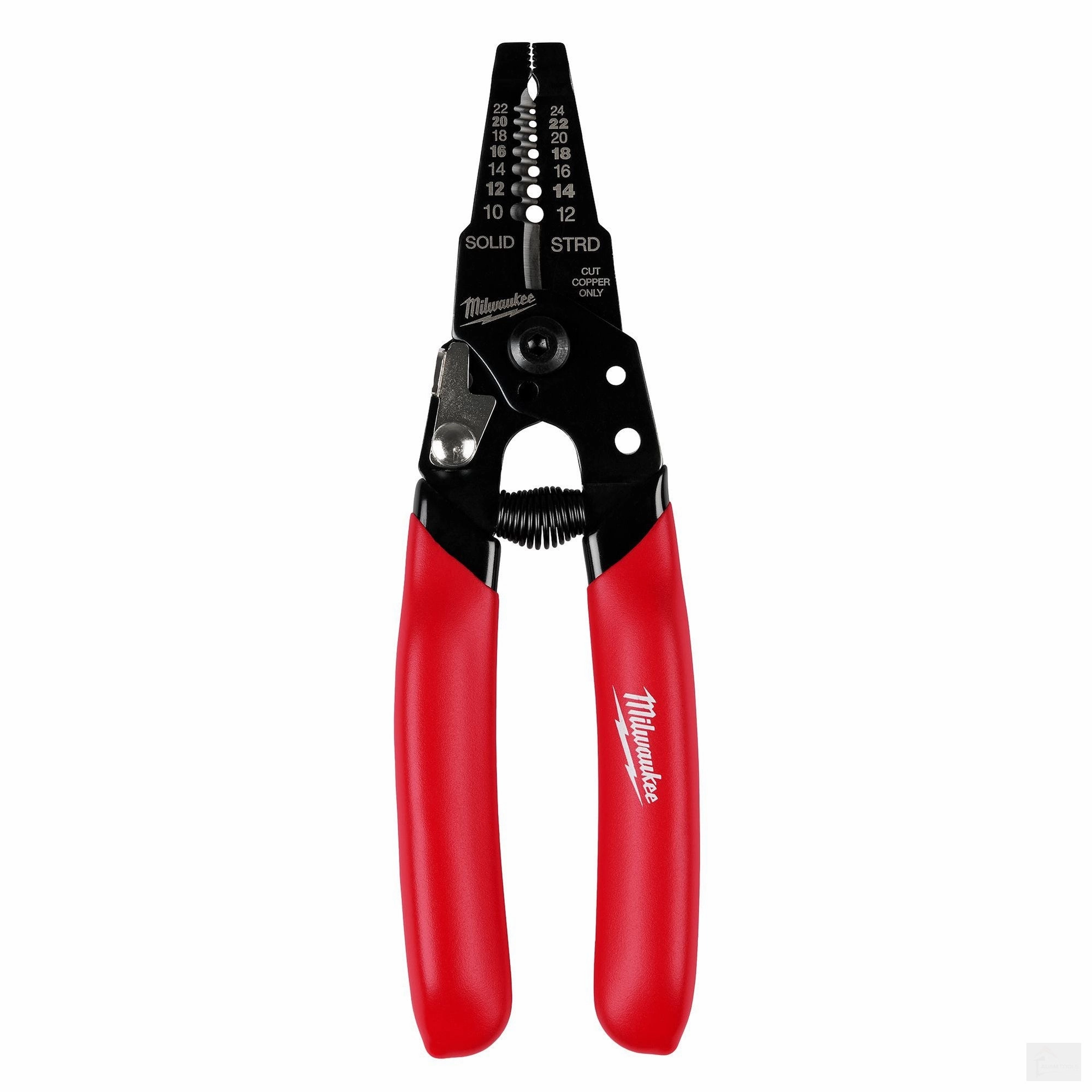 Milwaukee 10-24 AWG Compact Dipped Grip Wire Stripper & Cutter (48-22-3043)