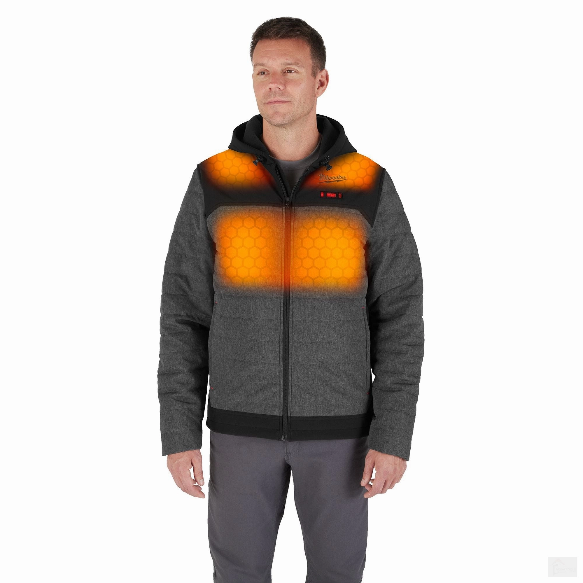 Milwaukee Men's M12 AXIS Gray Heated Jacket Kit (M102G-21)