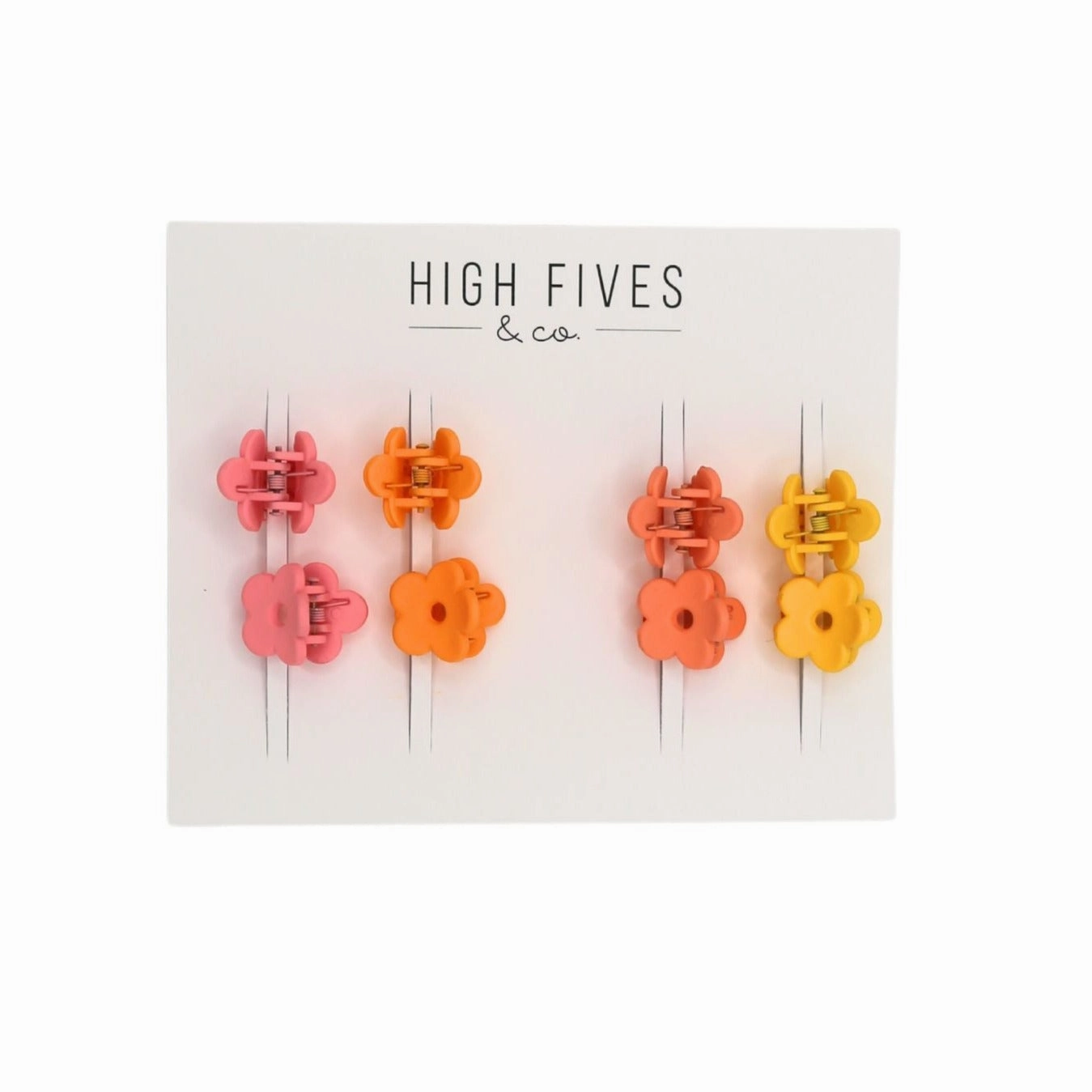 Mini Daisy Hair Claw Clips - Set of 8