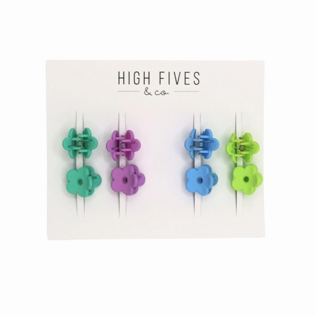 Mini Daisy Hair Claw Clips - Set of 8
