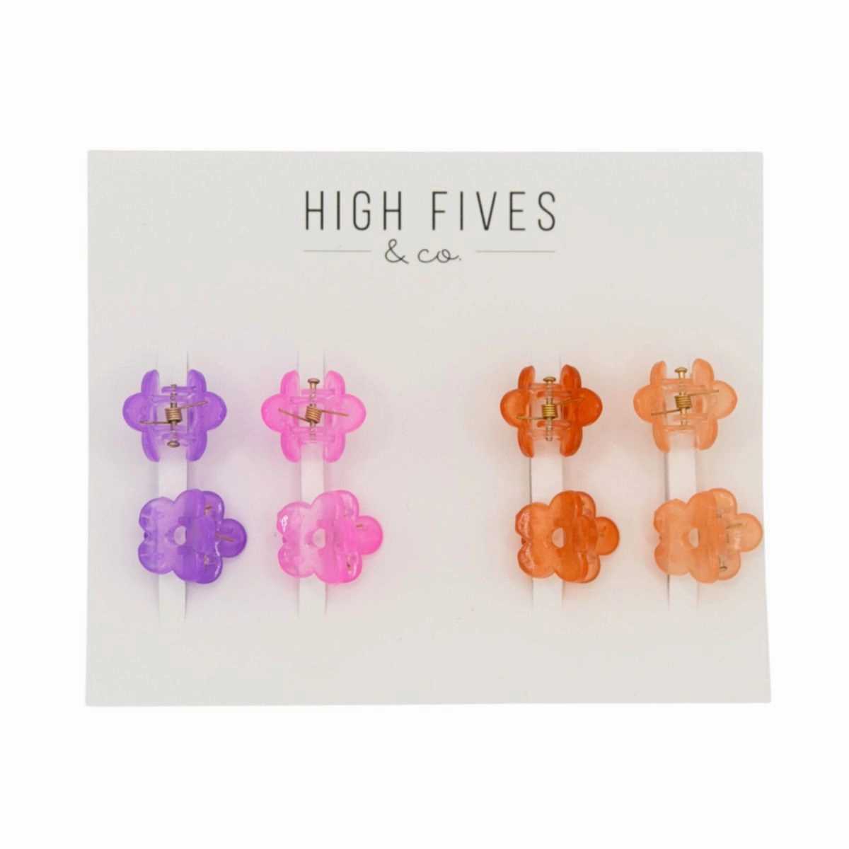 Mini Daisy Hair Claw Clips - Set of 8