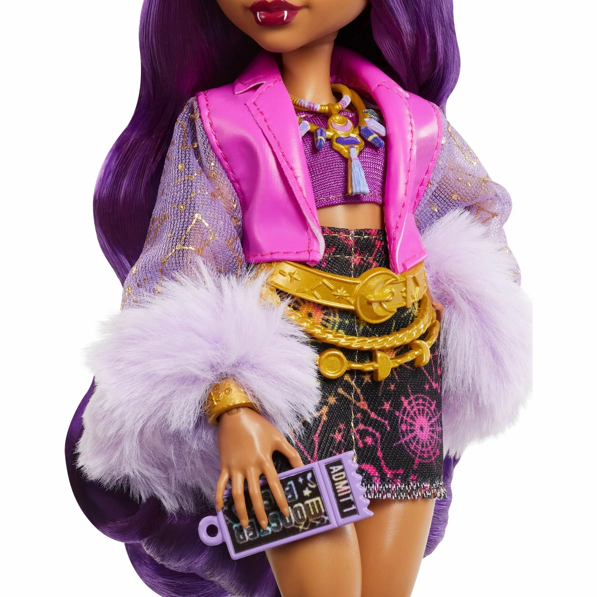 Monster High HXH80 Monster Fest Clawdeen Wolf Fashion Doll with Festival Outfit, Band Poster and Accessories