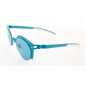 Mykita Unisex Sunglasses - Turquoise Metal Frame Blue Lens | COLLAB-IARA-TURQUOISE F26