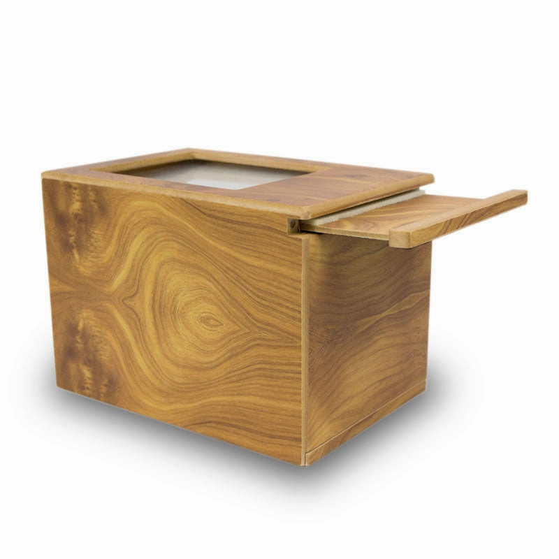 Natural MDF Child Cremation Photo Urn