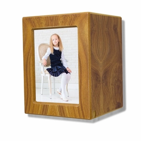 Natural MDF Child Cremation Photo Urn