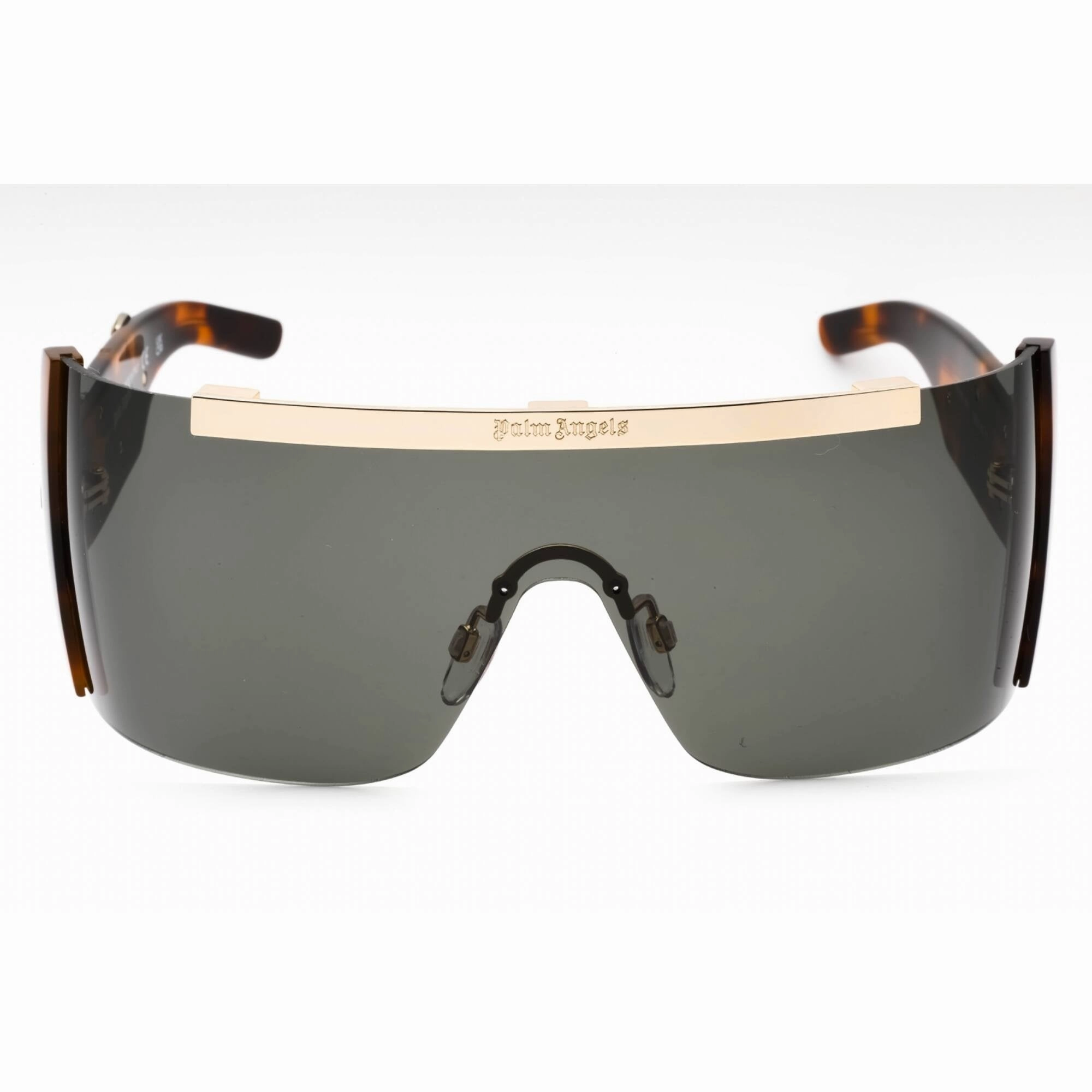 Palm Angels Unisex Sunglasses - Havana Shield Half Rim Shield Frame | PERI032 16007