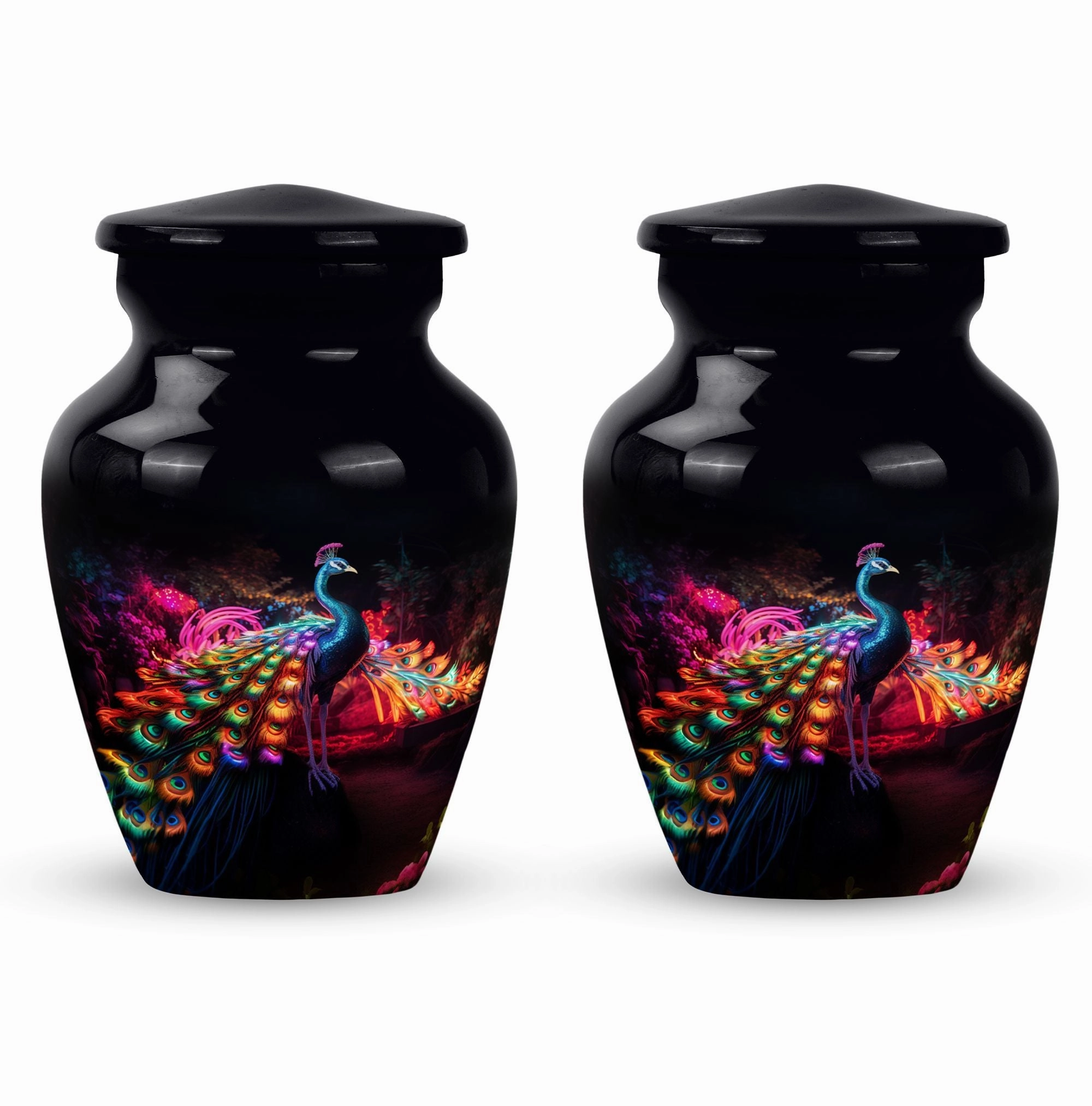 Peacock Tribute: Adult Cremation Urn with Traditional Design