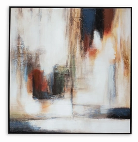 Pigeonford White / Teal / Gold Wall Art