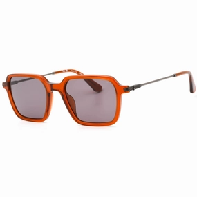 Police Men's Sunglasses - Shiny Transparent Brown Acetate Square Frame | SPLL10M 0W45