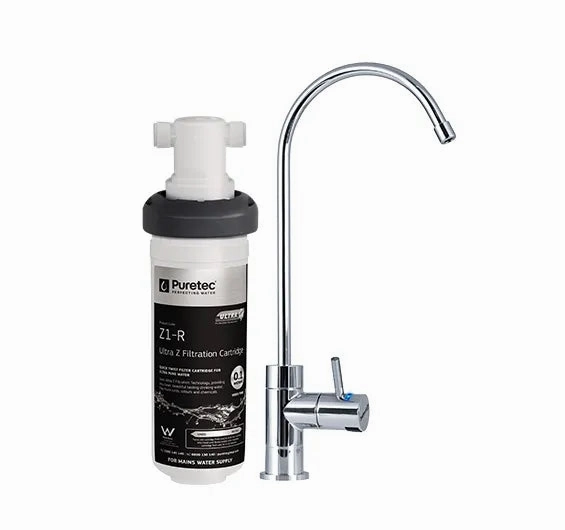Puretec Z18 Quick-Twist Undersink Water System with High Loop Designer Faucet