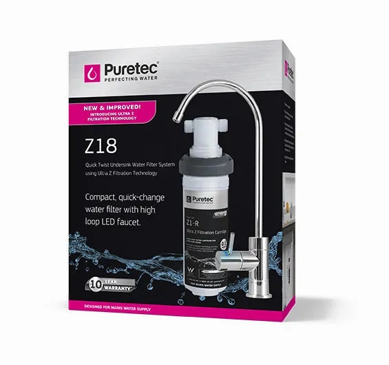 Puretec Z18 Quick-Twist Undersink Water System with High Loop Designer Faucet