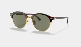 Ray-Ban CLUBROUND RB4246 990 51mm Tortoise/Gray-Green