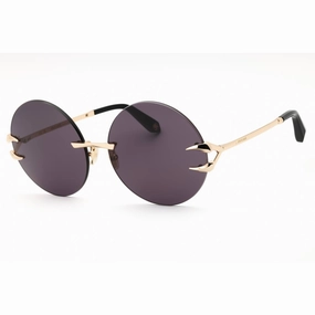 Roberto Cavalli Women's Sunglasses - Rose Gold Metal Round Full Rim | SRC006 0300