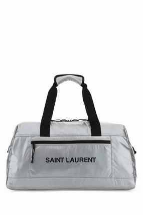Saint Laurent Logo Printed Zip-Up Luggage Bag